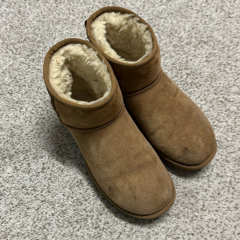 Used Ugg mini II boots in chesnut